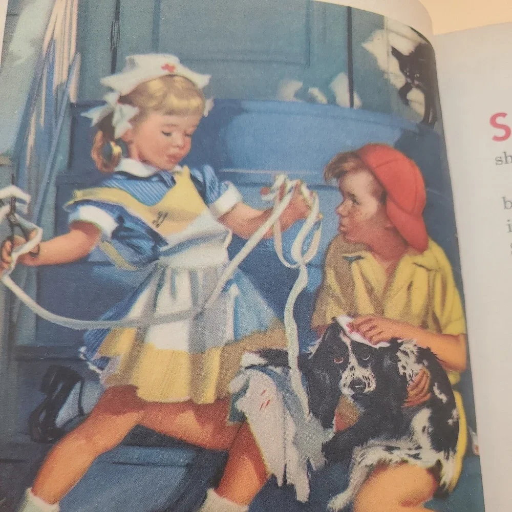 Bonnie Book SAFETY IS FUN JINGLE DINGLE HOW DOES YOUR‎ GARDEN GROW Rare Vintage